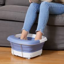 7. Nurecover Collapsible Foot Spa with Heat and Vibration – Portable and Space-Saving
