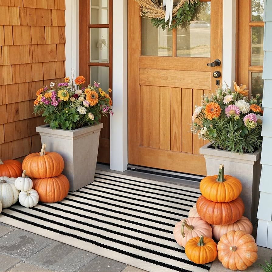Autumn Welcome Mats for Front Door Decor