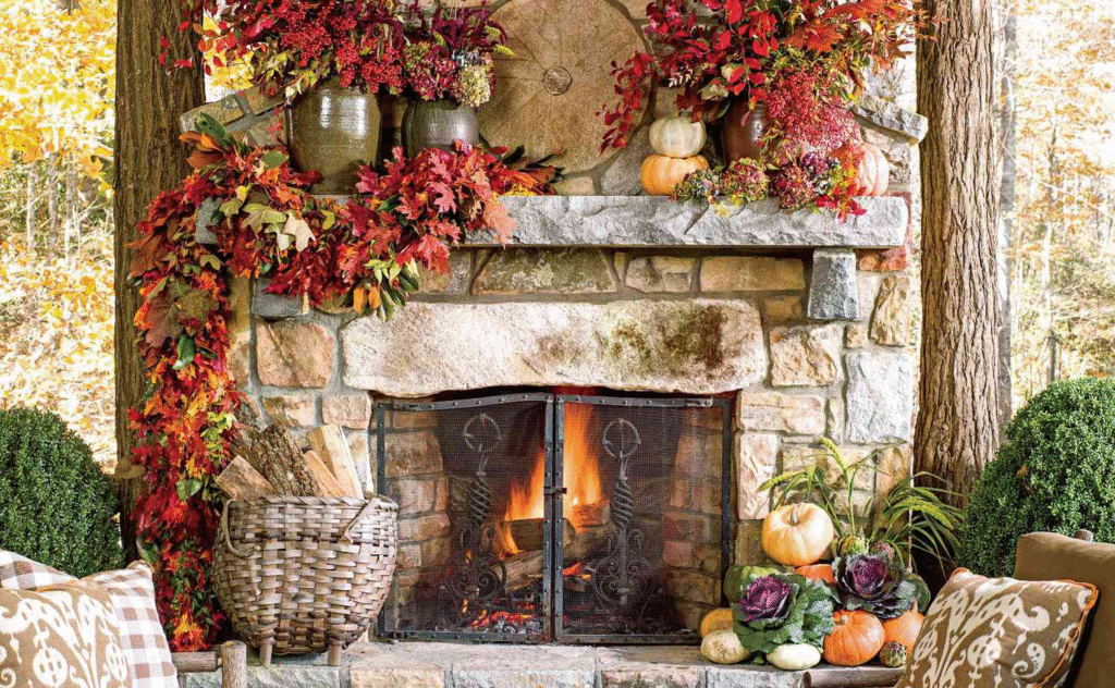 Rustic Fall Mantel Decorations for Living Room Style