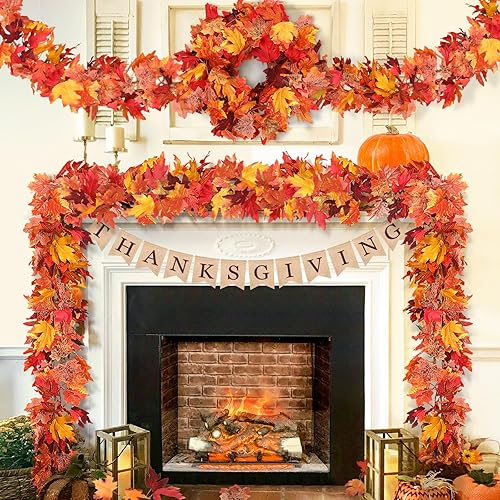 Autumn Leaf Garlands for Indoor Fall Decor