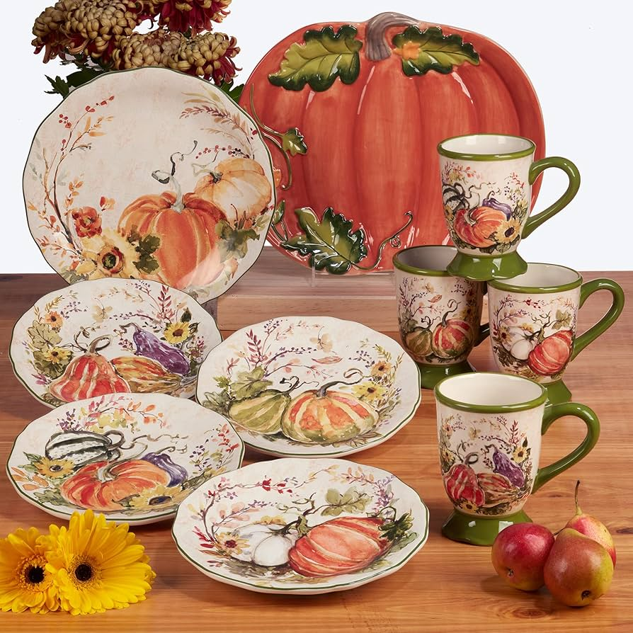 Harvest-Themed Dishware and Mugs