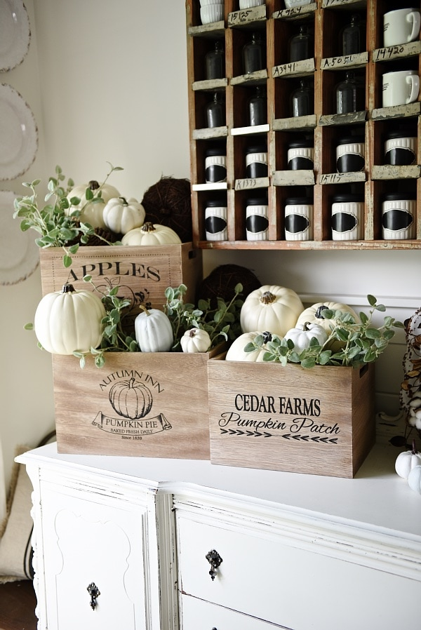  Rustic Wooden Crates for Fall Shelf Decor
